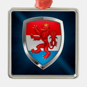 Luxembourg Metallic Emblem Metal Tree Decoration