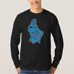 Luxembourg Outline Luxembourg Travel Luxembourger T-Shirt