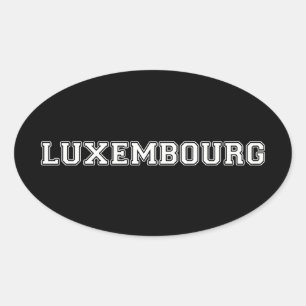 Luxembourg Oval Sticker