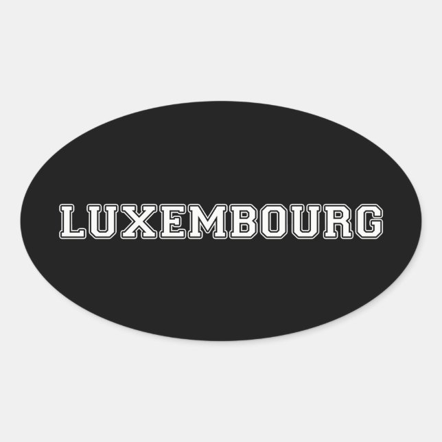 Luxembourg Oval Sticker (Front)