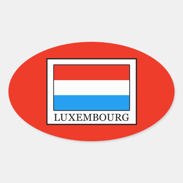 Luxembourg Oval Sticker (Front)