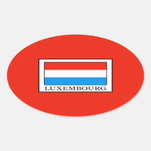 Luxembourg Oval Sticker