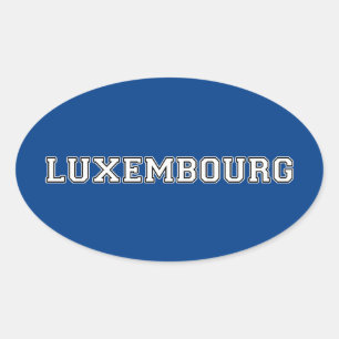 Luxembourg Oval Sticker