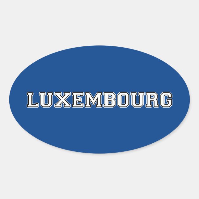 Luxembourg Oval Sticker (Front)