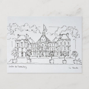 Luxembourg Palace rue de Vaugirard, Paris Postcard