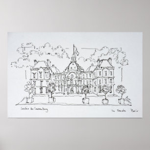 Luxembourg Palace rue de Vaugirard, Paris Poster