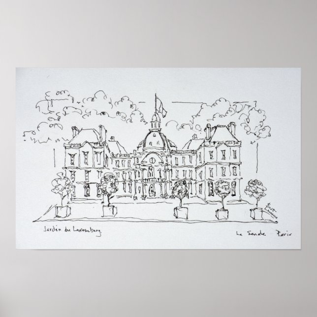 Luxembourg Palace | rue de Vaugirard, Paris Poster (Front)