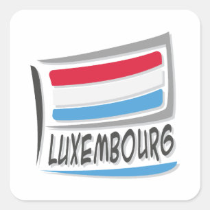 Luxembourg    Pride X Flag Square Sticker