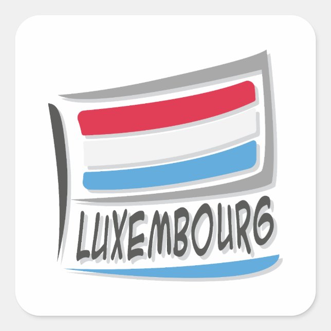 Luxembourg    Pride X Flag Square Sticker (Front)