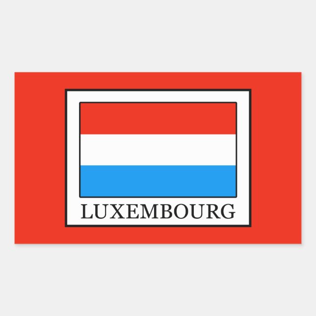 Luxembourg Rectangular Sticker (Front)