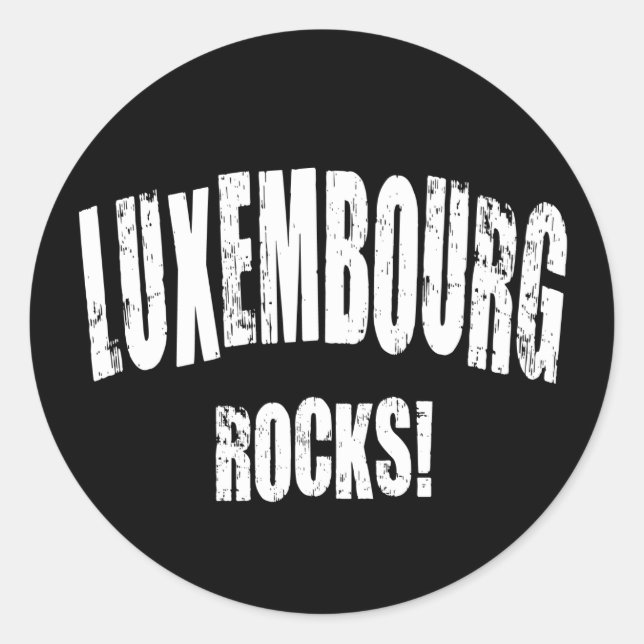 Luxembourg Rocks! Classic Round Sticker (Front)