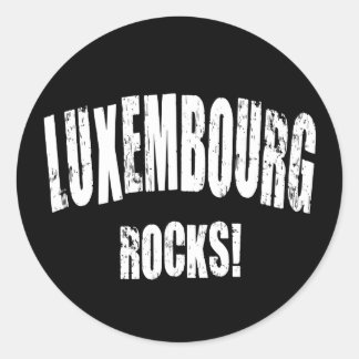 Luxembourg Rocks! Classic Round Sticker