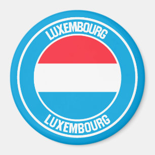 Luxembourg Round Emblem Magnet