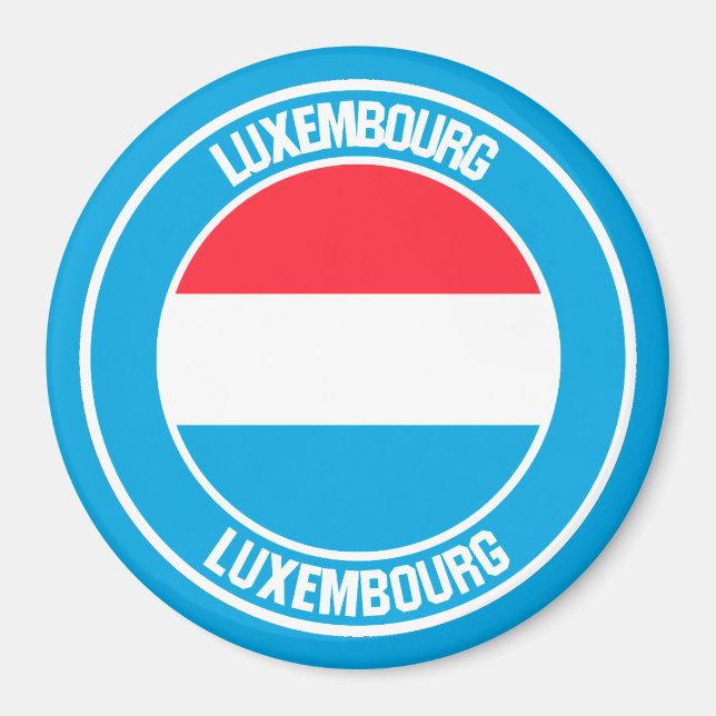 Luxembourg Round Emblem Magnet (Front)