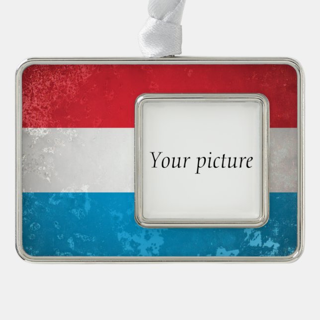 Luxembourg Silver Plated Framed Ornament (Front)