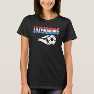 Luxembourg Soccer Fans  Luxembourgish Flag Footbal T-Shirt
