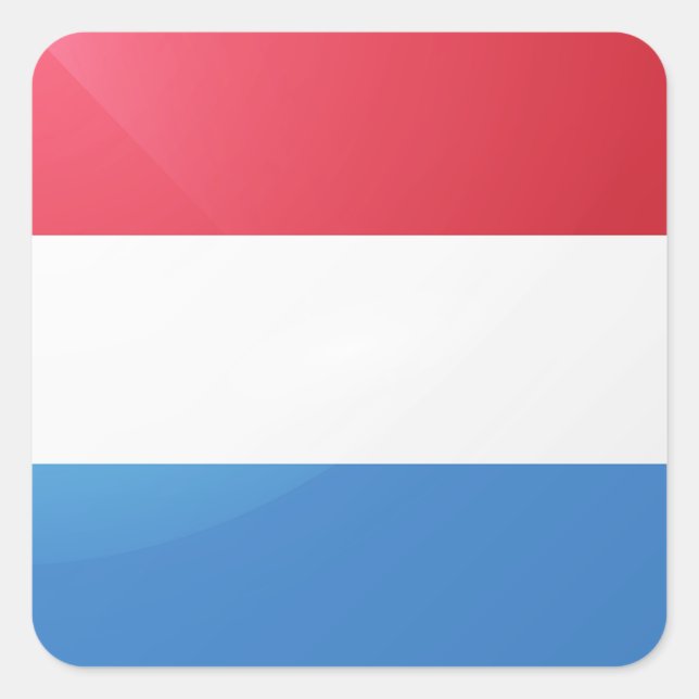 Luxembourg square glossy flag sticker (Front)