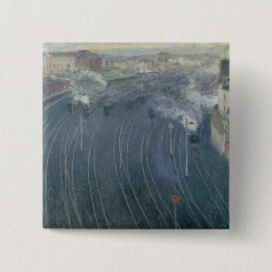 Luxembourg Station, Brussels, 1903 15 Cm Square Badge