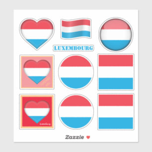 Luxembourg stickers & Flag, Heart /sports