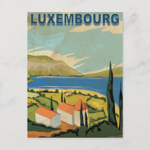 Luxembourg Vintage Travel Poster Postcard