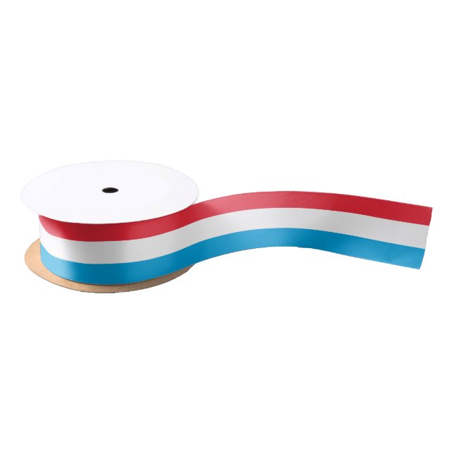 Luxembourger flag ribbon satin ribbon (Spool)