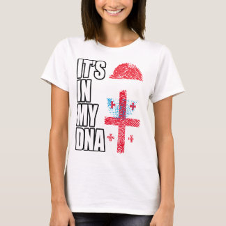 Luxembourgish And Georgian Mix Heritage DNA Flag T-Shirt