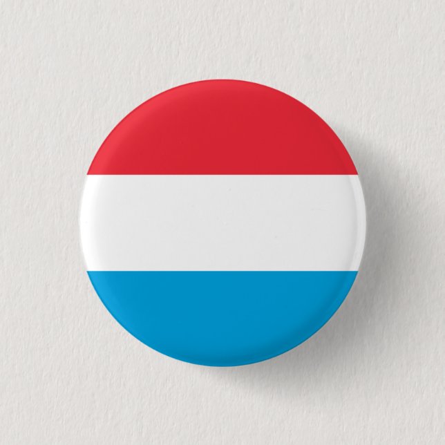 Luxembourgish Flag, Flag of Luxembourg 3 Cm Round Badge (Front)