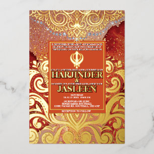 LuxGlitter Red Sikh Anand Karaj Indian Wedding