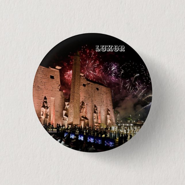 Luxor karnak Temples Travel Ancient Egypt History  3 Cm Round Badge (Front)