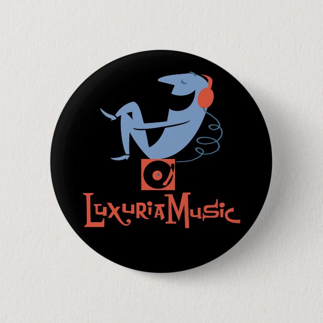 LuxuriaMusic Button - Black (Front)