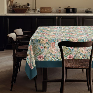 Luxurious 18th Century Inspired Delicate Florals  Tablecloth