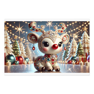 Luxurious 3D Render of Rudolph with Multicolored  Photo Print