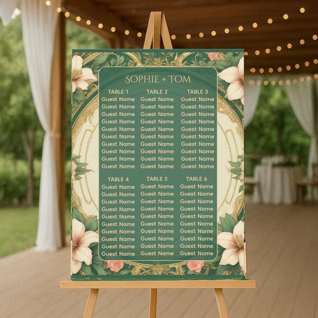 Luxurious Alphonse Mucha Flora Green Seating Chart (Luxurious Alphonse Mucha Flora Green Seating Chart)