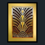 Luxurious Art Deco Poster<br><div class="desc">I have used this design on a clock in my store,  so I thought it would look good as a poster or print as well. I have framed it with gold and black. It would look fabulous on your wall,  especially if you like art deco.</div>