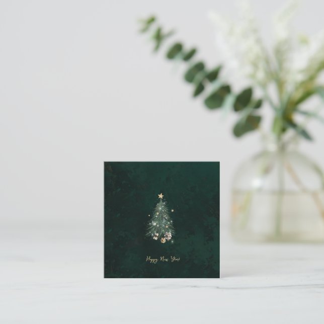 Luxurious, artistic design with a  festive tree enclosure card (Standing Front)