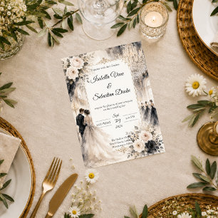 Luxurious Ballroom Romance Wedding Invitation