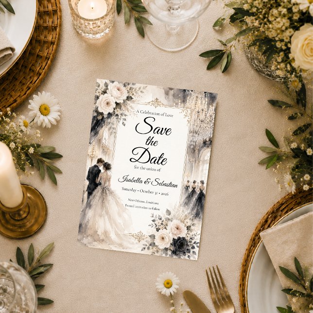 Luxurious Ballroom Romance Wedding Save The Date (Creator Uploaded)