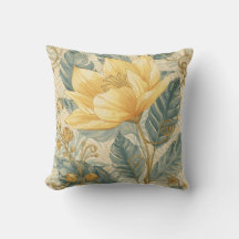 Luxurious, Beautiful Yellow Lemon Flower Pattern