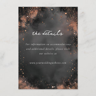 Luxurious Black and Gold Abstract Celebration Enclosure Card