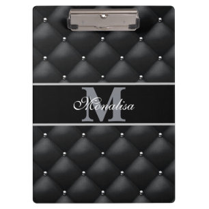 luxurious black design monogramed personalised   clipboard