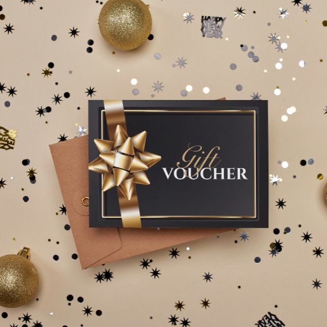 luxurious Black &Gold Gift Voucher  (Creator Uploaded)