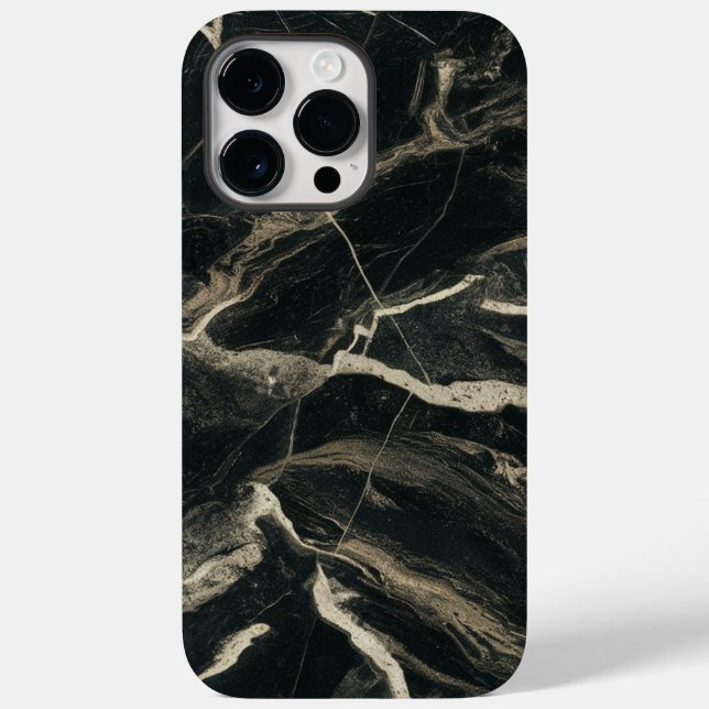 Luxurious Black Marble Cool Case-Mate iPhone Case (Back)