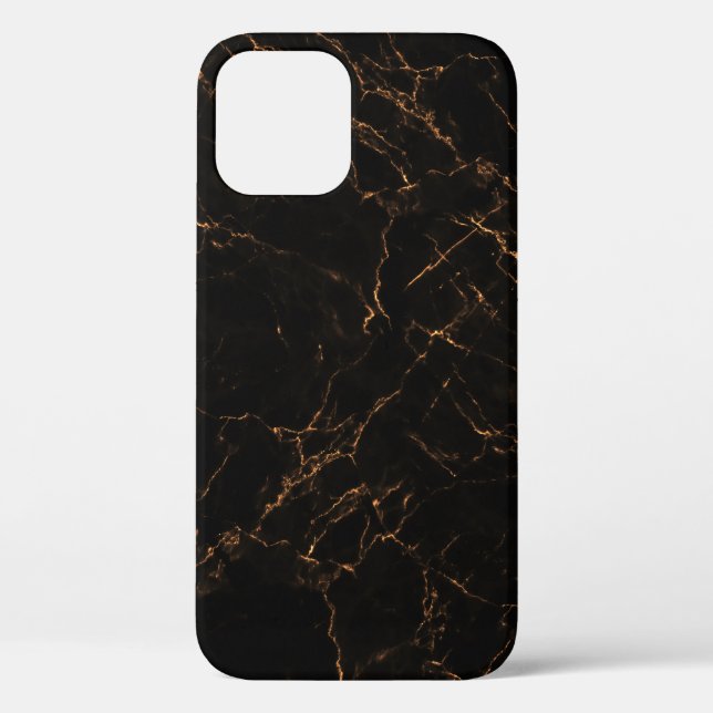Luxurious Black Marble: Elegant Texture Case-Mate iPhone Case (Back)