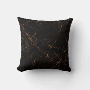 Luxurious Black Marble: Elegant Texture Cushion