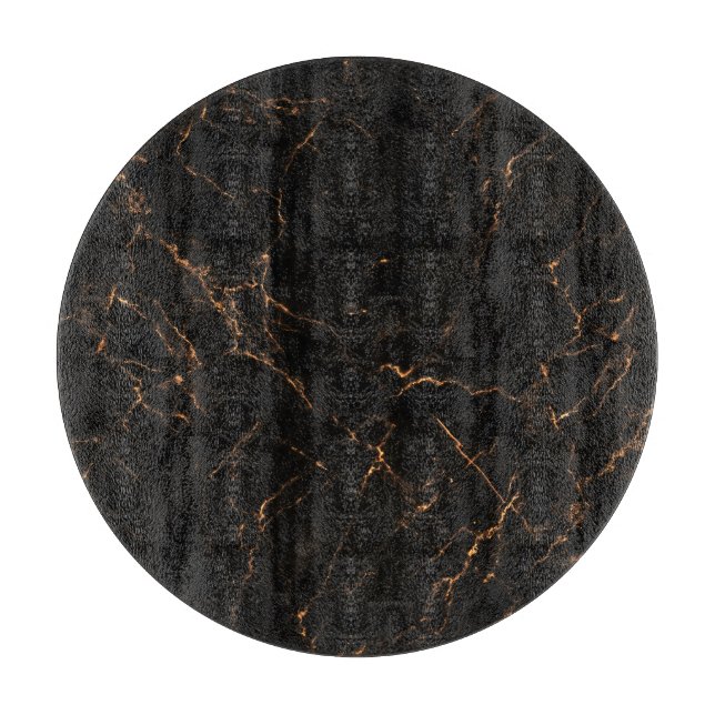 Luxurious Black Marble: Elegant Texture Cutting Board (Front)
