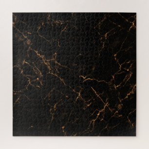 Luxurious Black Marble: Elegant Texture Jigsaw Puzzle