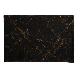 Luxurious Black Marble: Elegant Texture Pillowcase