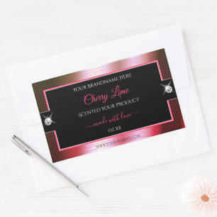 Luxurious Black Red Green Brilliants Product Label