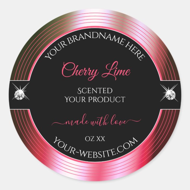 Luxurious Black Red Green Brilliants Product Label (Front)