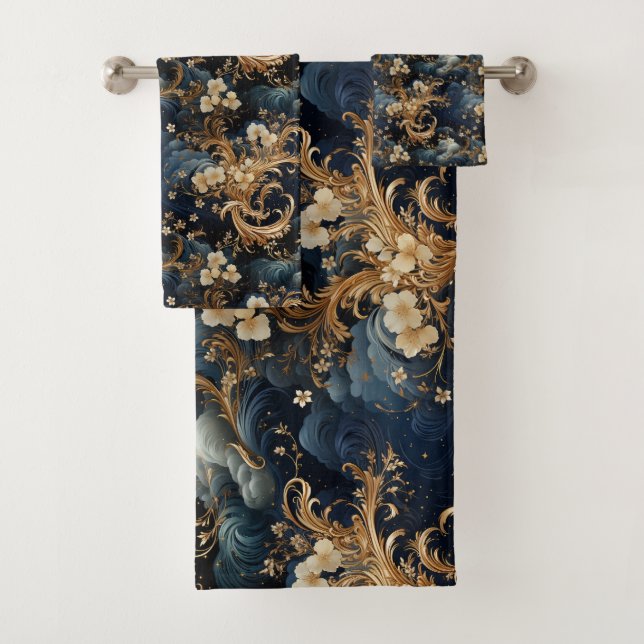 Luxurious Blooms Bath Towel Set (Insitu)